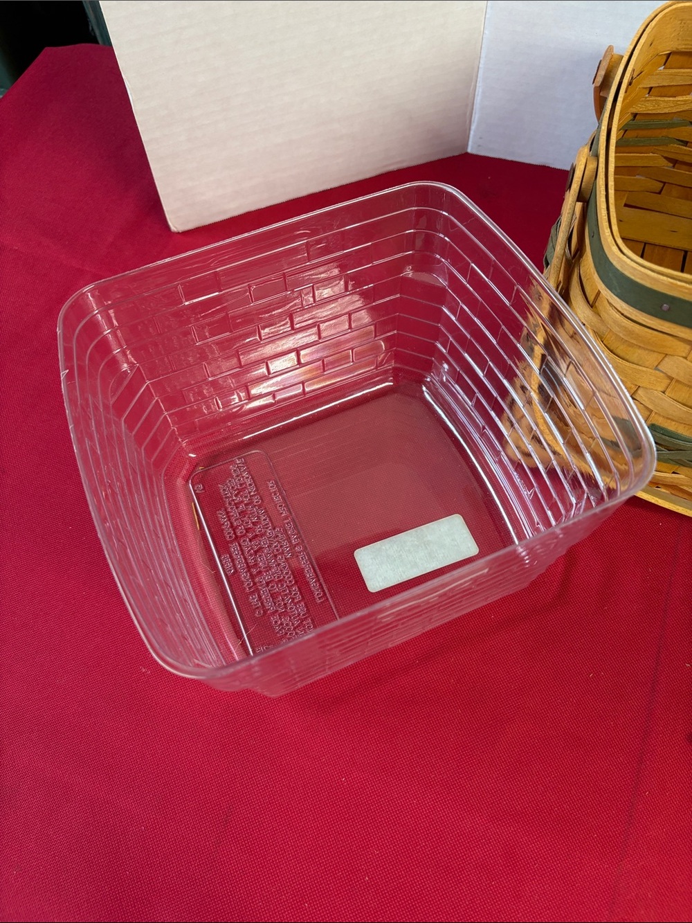 Longaberger 2000 Christmas Collection Deck The Halls Basket/liner/protect no lid - Picture 8 of 9